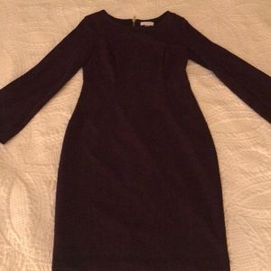 Calvin Klein structured maroon dress